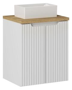 Comad Koupelnová skříňka s deskovým umyvadlem Nova White 50 bílá/dub coast evoke