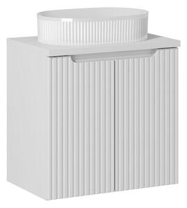 Comad Koupelnová skříňka s deskovým umyvadlem Nova White 60 bílá mat (2 dvířka)