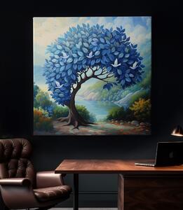 Obraz na plátně - Strom života Bílé holubice FeelHappy.cz Velikost obrazu: 40 x 40 cm