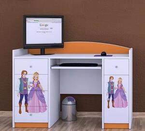 Psací stůl B01 - princ a princezna Barva: bílá