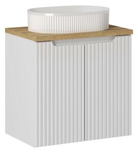 Comad Koupelnová skříňka s deskovým umyvadlem Nova White 60 bílá/dub