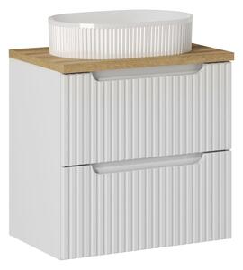 Comad Koupelnová skříňka s deskovým umyvadlem Nova White 60 bílá/dub