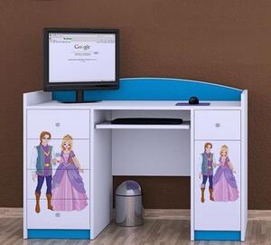 Psací stůl B01 - princ a princezna Barva: bílá