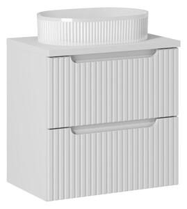 Comad Koupelnová skříňka s deskovým umyvadlem Nova White 60 bílá mat (2 šuplíky)