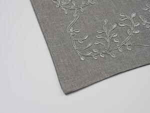 Dekorační povlak na polštář LEAFY LACE 40x40 cm, šedý