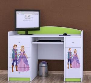 Psací stůl B01 - princ a princezna Barva: bílá