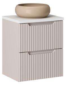 Comad Koupelnová skříňka s deskovým umyvadlem Nova Cashmere 50 kašmír mat/bílá