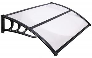Vchodová stříška 120x75 cm SPRINGOS POLYROOF černátransparentní