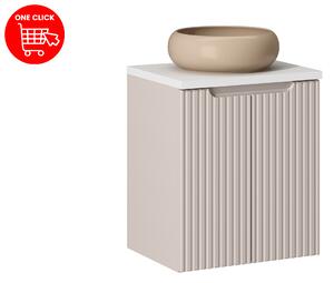 Comad Koupelnová skříňka s deskovým umyvadlem Nova Cashmere 50 kašmír/bílá