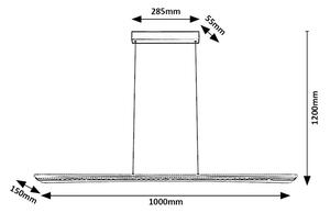 RABALUX 72026 Norael závěsné svítidlo LED 40W/2400lm 3000K černá