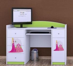 Psací stůl B01 - princezna se zámkem Barva: bílá