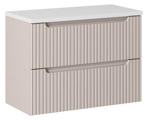 Comad Koupelnová skříňka pod deskové umyvadlo Nova Cashmere 80 kašmír/bílá