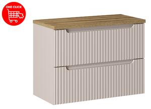 Comad Koupelnová skříňka pod deskové umyvadlo Nova Cashmere 80 kašmír/dub evoke (2 šuplíky)