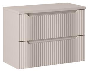 Comad Koupelnová skříňka pod deskové umyvadlo Nova Cashmere 80 kašmír mat (2 zásuvky)