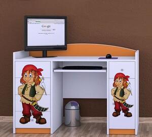 Psací stůl B01 - pirát Barva: bílá