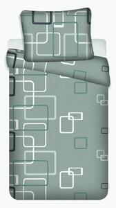Jerry Fabrics s. r. o. Povlečení KREP 140x200+70x90 - Kostky šedé