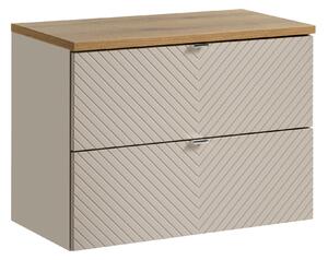 Comad Koupelnová skříňka pod deskové umyvadlo Viva Cashmere 80 dub evoke/kašmír mat