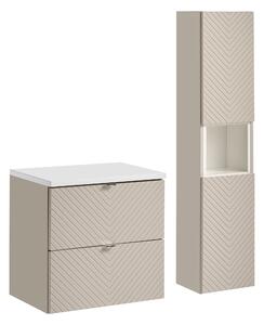Comad Set koupelnového nábytku Viva Cashmere 60 kašmír mat/bílá mat (4 kusy nábytku)