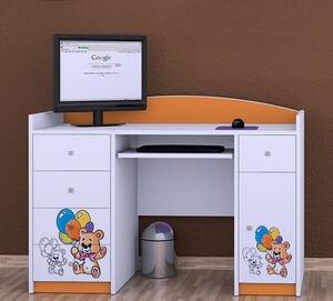 Psací stůl B01 - šťastný medvídek Barva: bílá