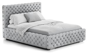 Čalouněná postel s úložným prostorem 160x200 PRO line 15 Šedý Velvet