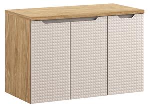 Comad Set koupelnového nábytku Luxor Beige 90 béžová/olejovaný dub (3 kusy nábytku)
