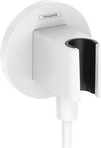 Hansgrohe FixFit S Přípojka hadice se sprchovým držákem, matná bílá 26888700