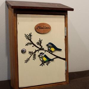 Malovaná poštovní schránka - sýkorky - Malá
