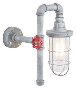 Globo 43001W BAYUDA - Nástěnná retro lampa v imitaci potrubí (Retro nástěnná lampa bez vypínače)
