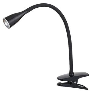 Rabalux 4197 JEFF - LED stolní skřipcové svítidlo s husím krkem v černé barvě (LED lampička se skřipcem na desku stolu)