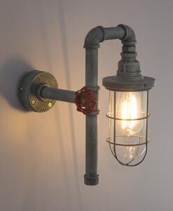 Globo 43001W BAYUDA - Nástěnná retro lampa v imitaci potrubí (Retro nástěnná lampa bez vypínače)