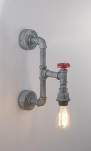 Globo 43001W1 BAYUDA - Nástěnná retro lampa v imitaci potrubí (Retro nástěnná lampa bez vypínače)