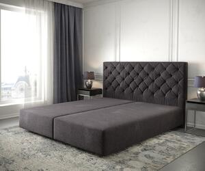 DELIFE Boxspring postel Dream-Great 180x200 cm mikrovlákno černá