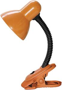 Rabalux 4258 DENNIS - Stolní lampička s klipem na desku stolu v oranžové barvě, 1 x E27 (Skřipcová lampička s vypínačem na svítidle)