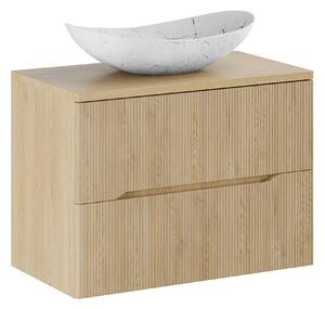 Comad Koupelnová skříňka s deskovým umyvadlem Nordic Cremona 80 dub cremona/bílá mat