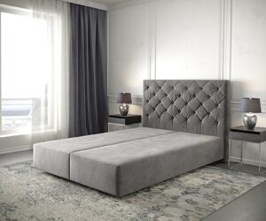 DELIFE Boxspring postel Dream-Great 160x200 cm mikrovlákno taupe
