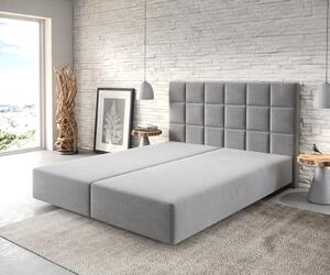 DELIFE Boxspring postel Dream-Fine 160x200 cm mikrovlákno šedá