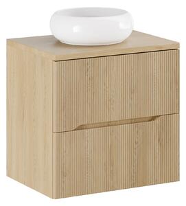 Comad Koupelnová skříňka s deskovým umyvadlem Nordic Cremona 60 dub cremona