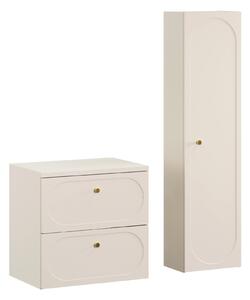 Comad Set koupelnového nábytku Donna Sand 60 písková/zlatá (3 kusy nábytku)