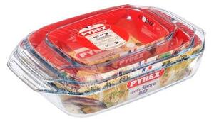 SADA PEKÁČŮ PYREX 3KS, 1,4L+3L+4L, SKLO