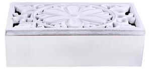 Toro Krabička 23x11x7 cm 3 přepážky uvnitř dřevo bílá