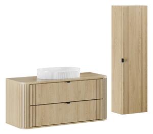 Comad Set koupelnového nábytku Ovalia Cremona 120 dub cremona (2 šuplíky) (4 kusy nábytku)
