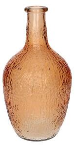 Skleněná váza láhev MILANO 25cm broskvová