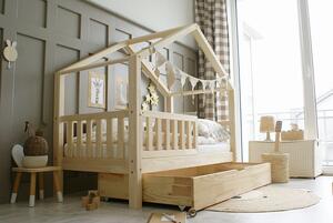 Domečková postel HouseBed Plus 200x90 cm + šuplík
