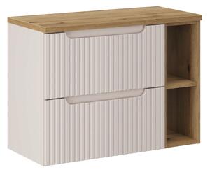 Comad Set koupelnového nábytku Nova Cashmere 80 kašmír mat/dub (3 kusy nábytku)