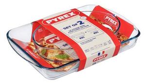 SADA PEKÁČŮ PYREX 2KS, 3,7L+2,2L, SKLO