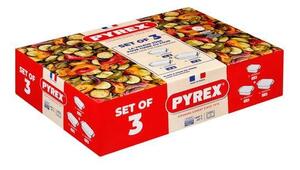 SADA PEKÁČŮ PYREX 3KS, 2L+3L+4L, SKLO