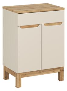 Comad Koupelnová skříňka pod deskové umyvadlo Bali Cashmere 60 kašmír/dub wotan