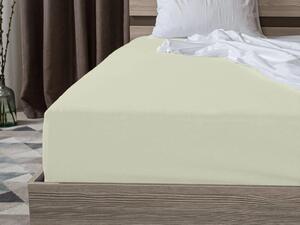 Bavlněné prostěradlo s gumou STANDARD 90 x 200 cm světle krémové