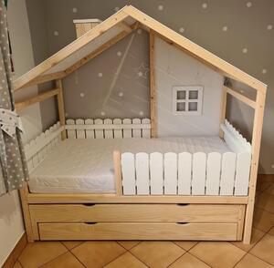 Domečková postel z masivu Juliette Velikost spací plochy: 200x90