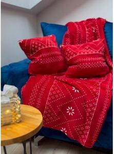 Ruhhy Vánoční deka 160 x 200 cm + 2 x povlak na polštář, červená